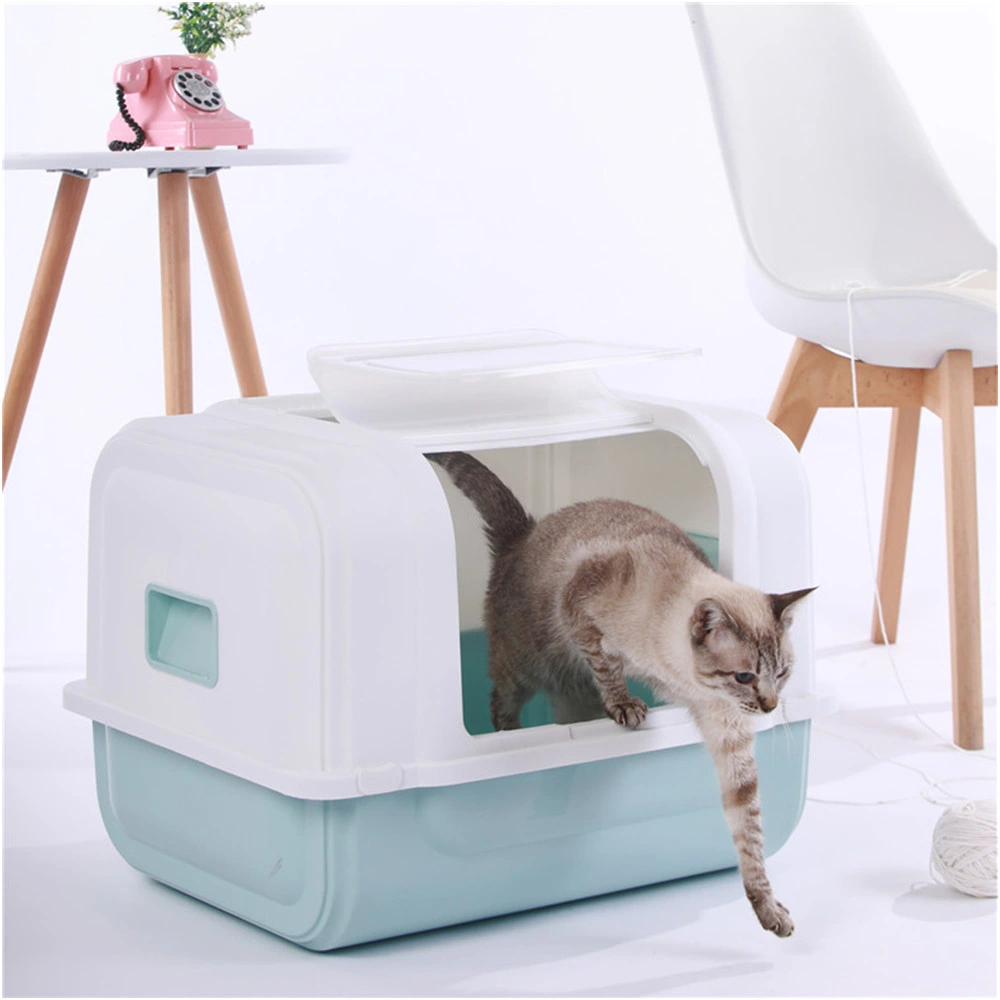 Fully Enclosed Luxury Extra Large Cat Toilet Splash-Proof Cat Litter Box