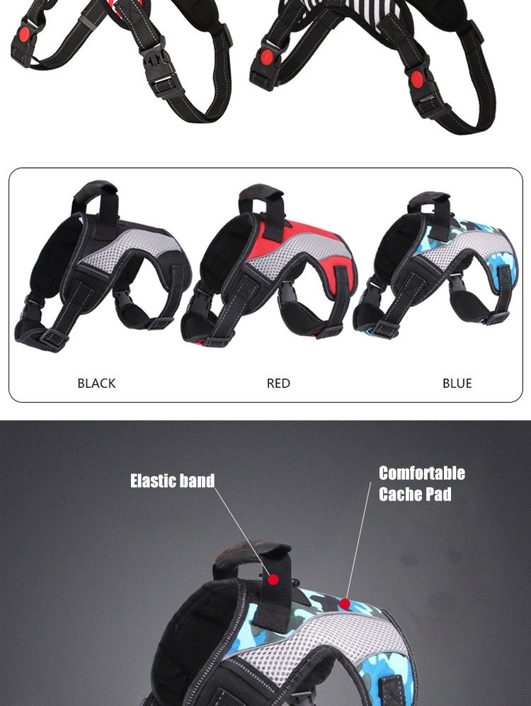 Wholesale Adjustable Reflective Tactical Large Pet Dog Strap Harness