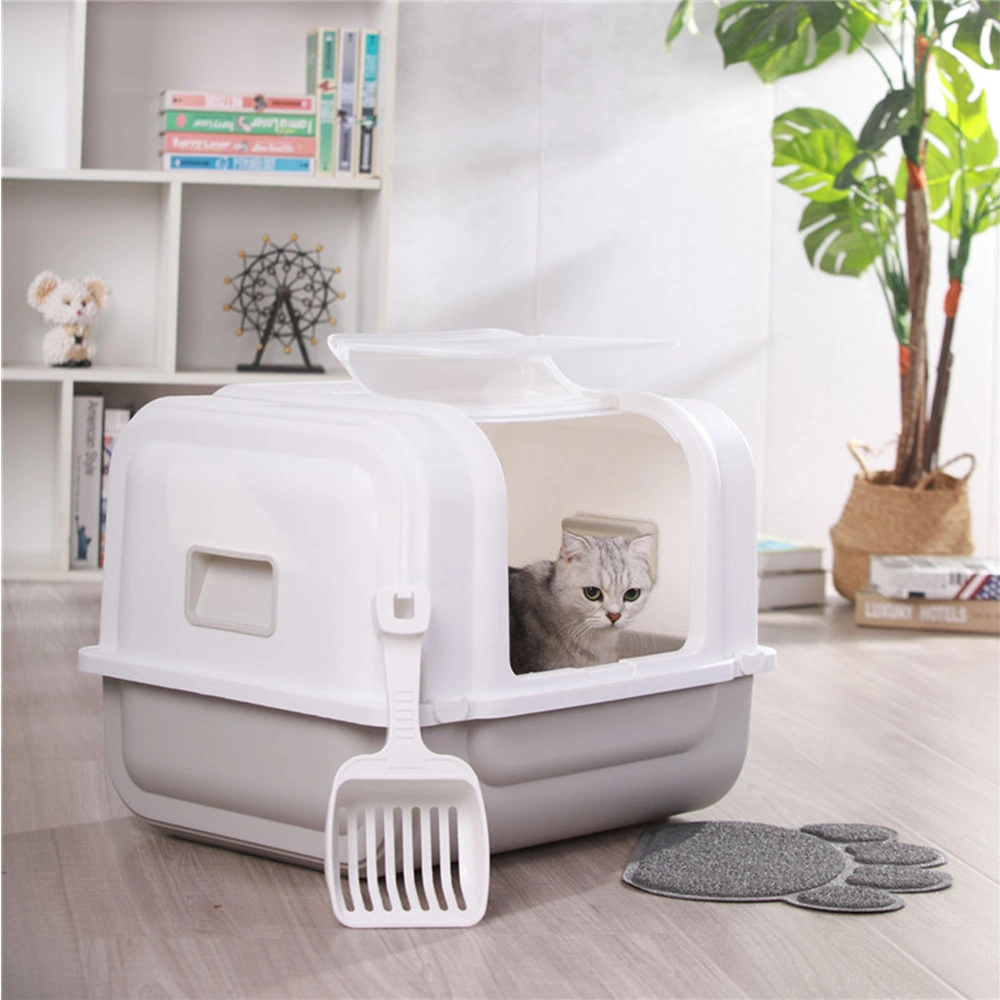 Fully Enclosed Luxury Extra Large Cat Toilet Splash-Proof Cat Litter Box